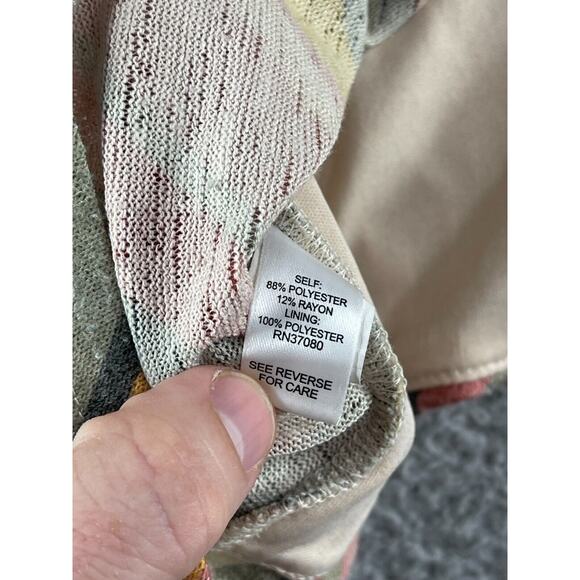 C Est 1946 Sweater Womens Medium Multicolor Geometric Short Sleeve Round Neck - Picture 10 of 11